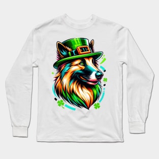 Belgian Sheepdog Embraces Saint Patrick's Day Spirit Long Sleeve T-Shirt